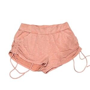 Free People Movement Lounge Shorts Womens S Blush Pink Ruched Drawstring